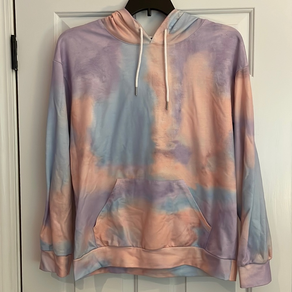 Gradient Purple-Peach-Blue Hoodie
